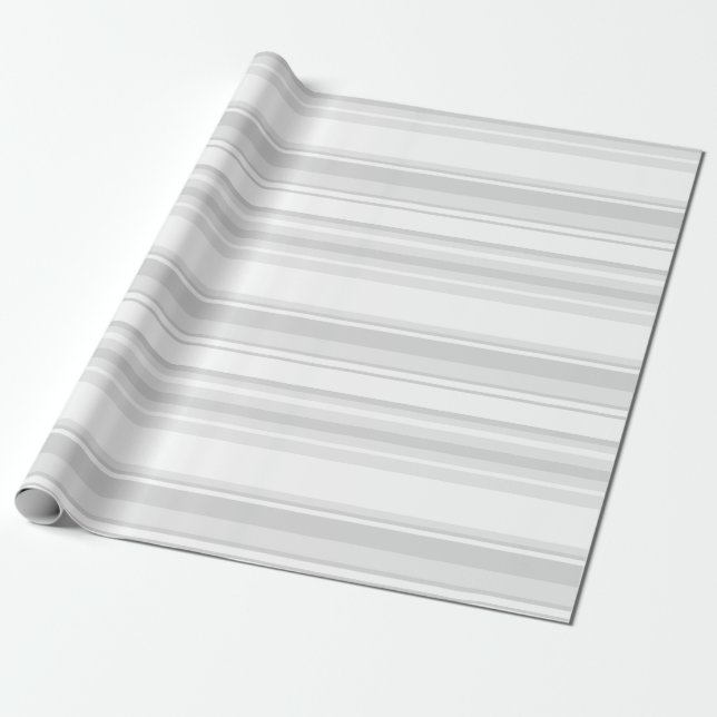 Papel De Regalo Rayas grises claras (Desenrollado)