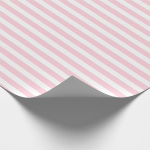 Papel De Regalo Rayas horizontales simples de color rosa pastel y