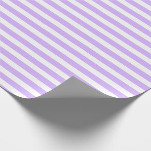 Papel De Regalo Rayas horizontales simples violetas y blancas past