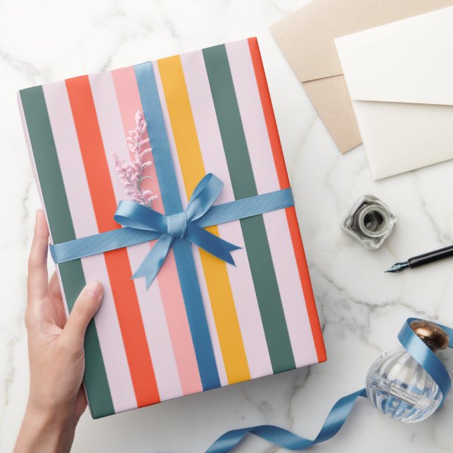 Papel De Regalo Rayas Horizontales Soleadas (Regalar)