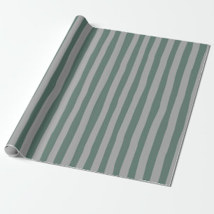 Papel De Regalo Rayas irregulares gris-verde y gris