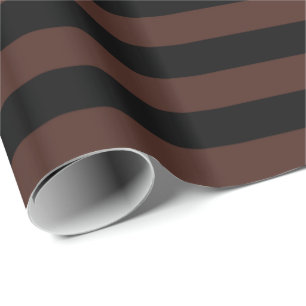 Papel De Regalo Rayas Marrones y Negras