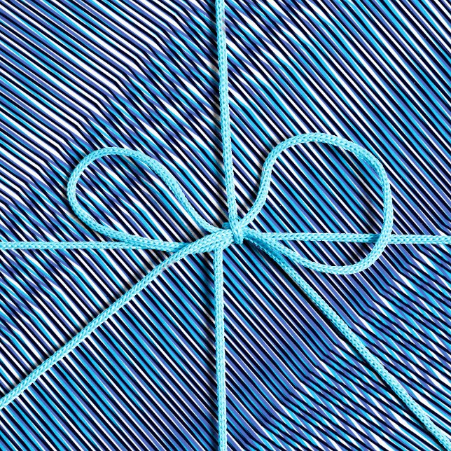 Papel De Regalo Rayas Moiré azul y violeta - Trippy Resumen (Subido por el creador)
