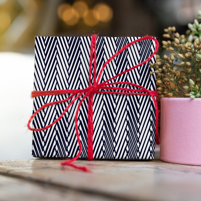 Papel De Regalo Rayas moiré negras y blancas - Resumen trippy (Subido por el creador)