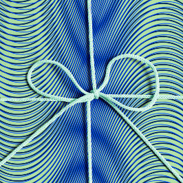 Papel De Regalo Rayas Moiré verdes y azules - Resumen Trippy