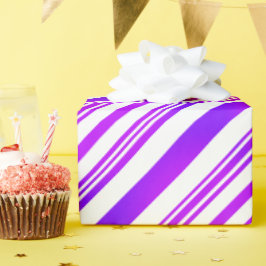 Papel De Regalo Rayas moradas y blancas gradientes