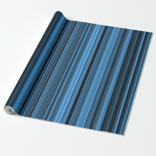 Papel De Regalo Rayas Negras Azules