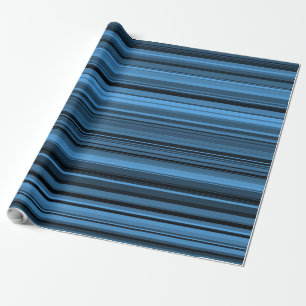 Papel De Regalo Rayas Negras Azules
