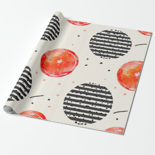 Papel De Regalo Rayas Negras de Rodaja de Cítricos Audaces (10)