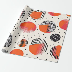 Papel De Regalo Rayas Negras de Rodaja de Cítricos Audaces (4)