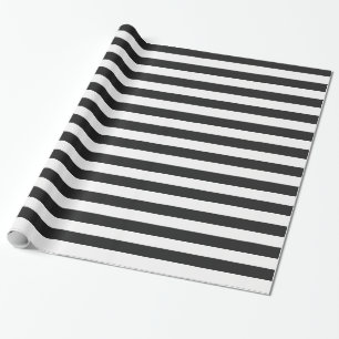 Papel De Regalo Rayas negras en color personalizado