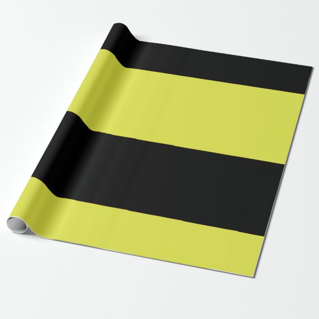 Papel De Regalo Rayas negras y amarillas (Desenrollado)