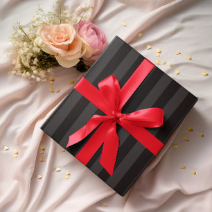 Papel De Regalo Rayas negras y de carbón
