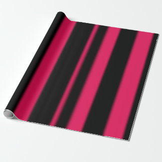 Papel De Regalo Rayas negras y rosadas