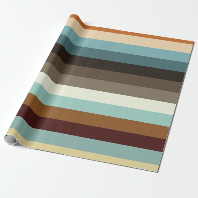 Papel De Regalo Rayas retro (Desenrollado)