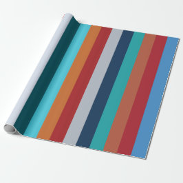 Papel De Regalo Rayas Retro Verticales Coloridas