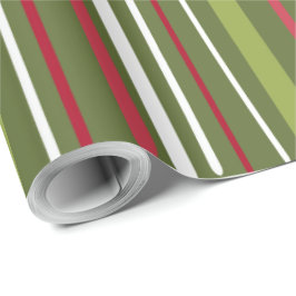 Papel De Regalo Rayas rojas blancas y verdes
