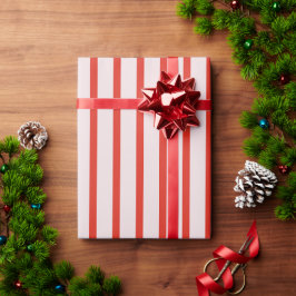 Papel De Regalo Rayas Rojas Retro
