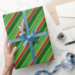 Papel De Regalo Rayas Rojas y Verdes<br><div class="desc">2026</div>