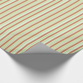 Papel De Regalo Rayas rojas y verdes