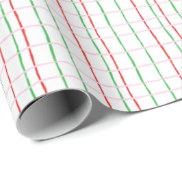 Papel De Regalo Rayas rojas y verdes navidades