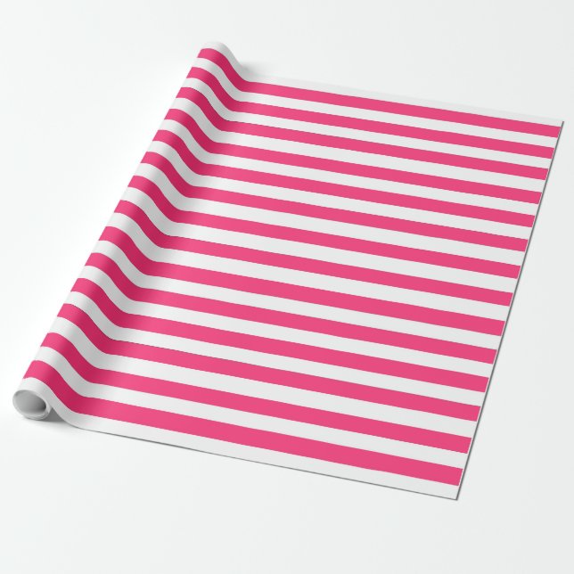 Papel De Regalo Rayas rosadas (Desenrollado)