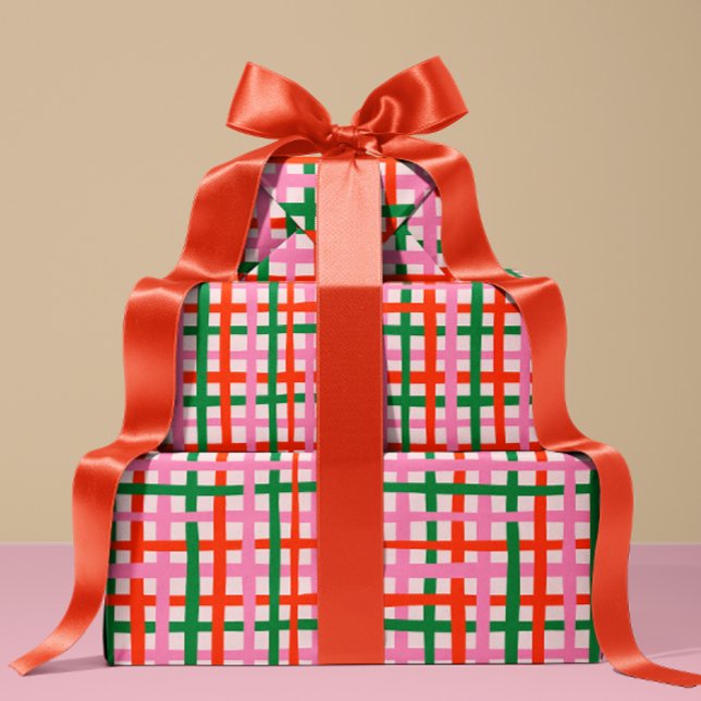 Papel De Regalo Rayas Rosadas Verdes Rojas (Subido por el creador)