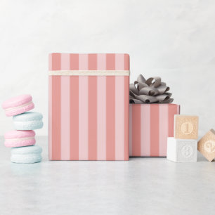 Papel De Regalo Rayas rosadas y rosadas claras