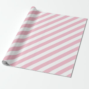Papel De Regalo Rayas rosas y blancas
