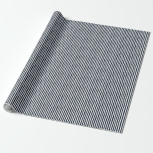 Papel De Regalo Rayas torcidas azules marino y marfil