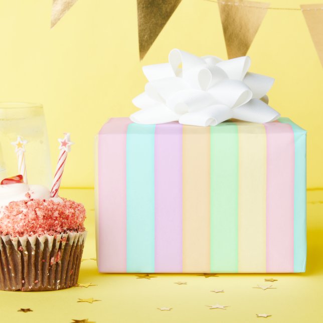 Papel De Regalo Rayas tropicales (Fiesta de cumpleaños )