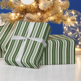 Papel De Regalo Rayas Verdes Blancas Costero Playa
