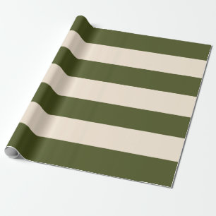 Papel De Regalo Rayas Verdes de Ejército