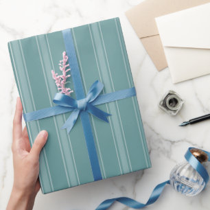 Papel De Regalo Rayas verdes grises y verdes grisáceas claras