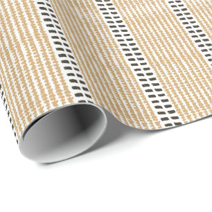 Papel De Regalo Rayas versátiles modernas simples amarillo negro c