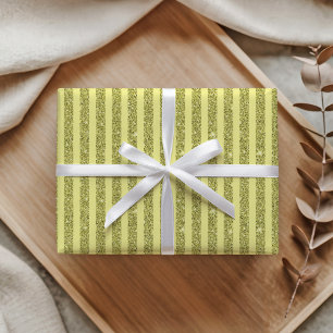 Papel De Regalo Rayas verticales de estilo brillo amarillo intenso