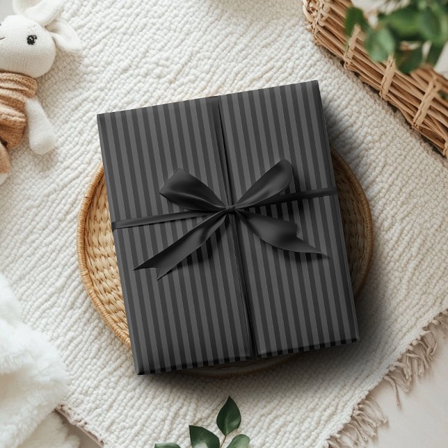 Papel De Regalo Rayas verticales negras y negras ahumadas (Subido por el creador)
