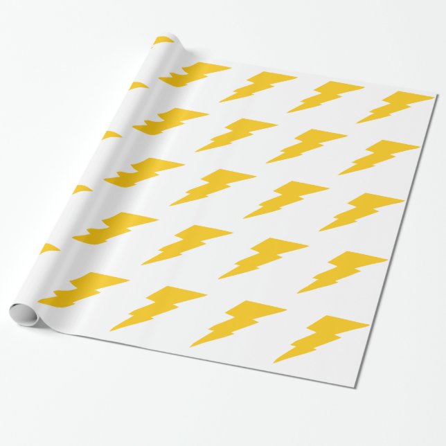 Papel De Regalo Rayo, amarillo, trueno, tormenta, super héroe (Desenrollado)