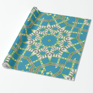 Papel De Regalo Rayo de cebra Diamante Patrón geométrico azul mode