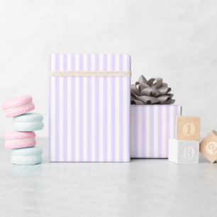 Papel De Regalo Rayo de Morado Pálido y Blanco