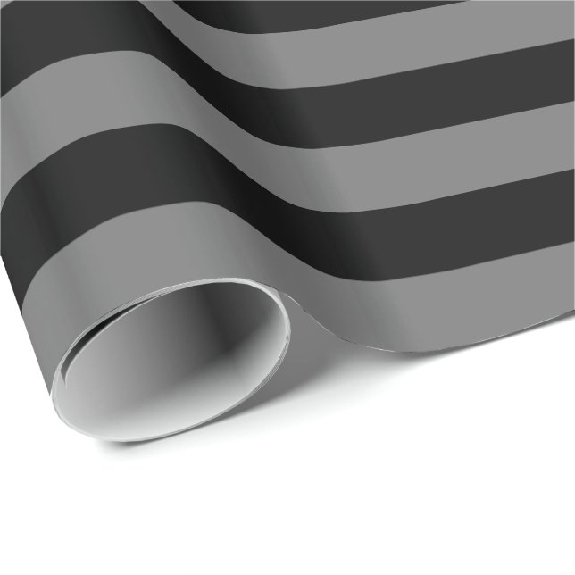 Papel De Regalo Rayo medio y franja negra (Esquina del rollo)