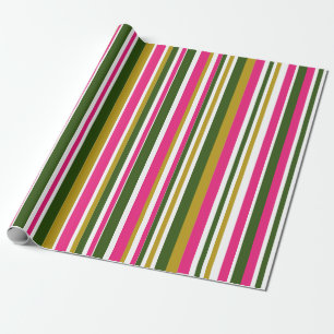 Papel De Regalo Rayo retro verde y rosa