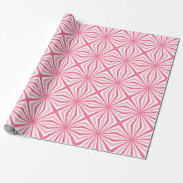 Papel De Regalo Rayos solares blancos rosados patrones repetidos