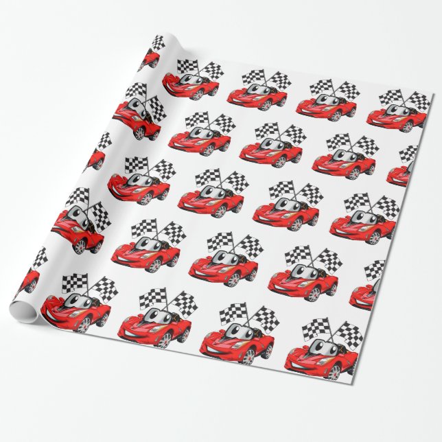 Papel De Regalo Raza de la bandera del personalizado de coche rápi (Desenrollado)
