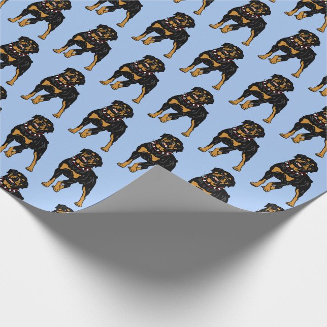 Papel De Regalo Raza de perro Rottweiler (Esquina)