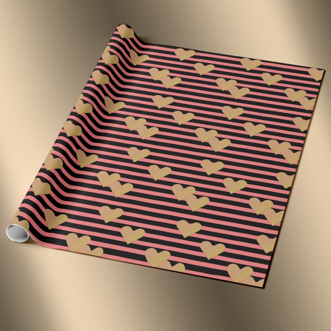 Papel De Regalo Razas rosadas y negras Valentine (Subido por el creador)