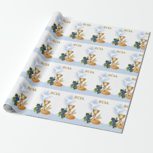 Papel De Regalo RCIA Felicitaciones Símbolos católicos del Sacrame