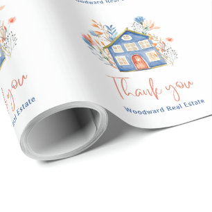 Papel De Regalo Realtor Gracias A La Promoción De Marketing Estili