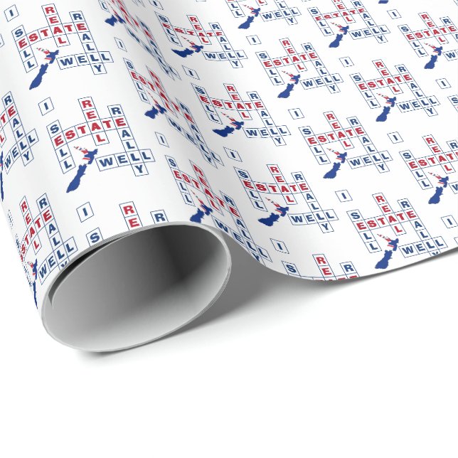 Papel De Regalo Realtor inmobiliario de NUEVA ZELANDIA (Esquina del rollo)