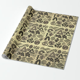 Papel De Regalo Rebellious Geometries sepia